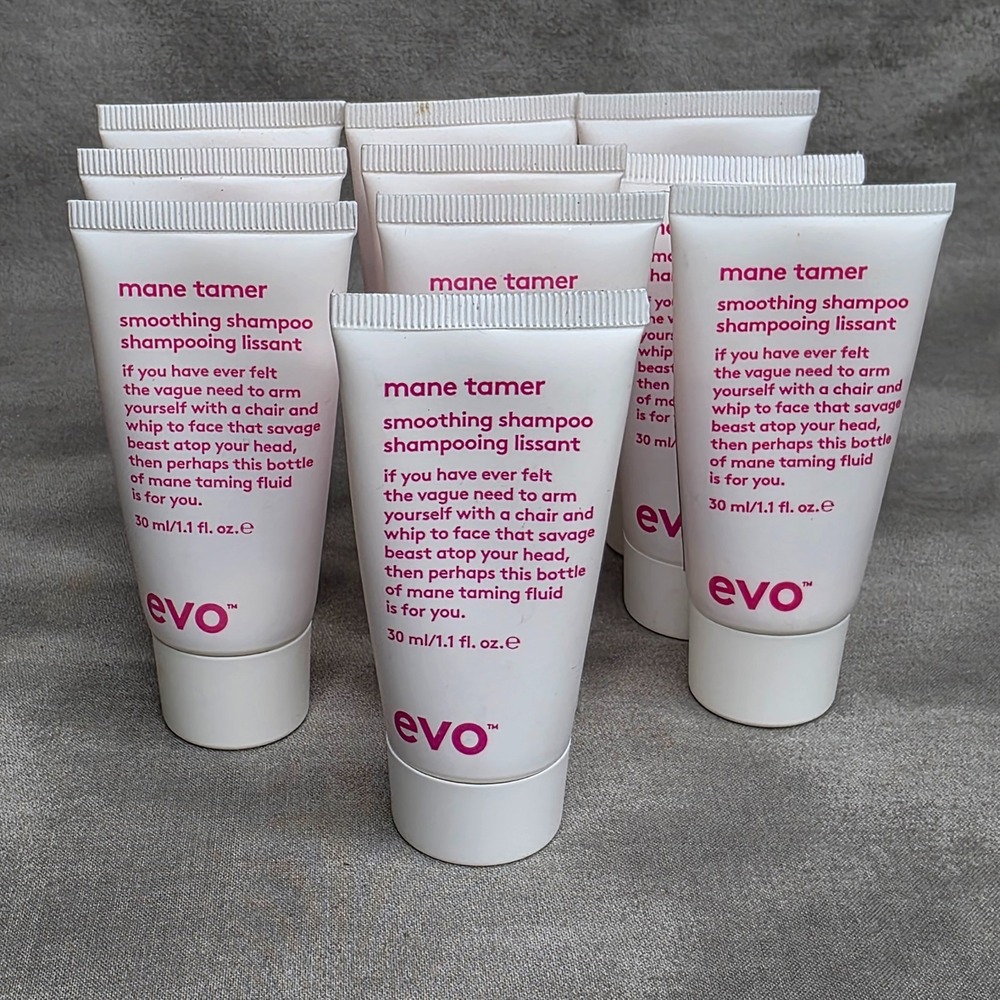 (X10) EVO Mane Tamer Smoothing Shampoo 1.1 fl oz Travel Size Sealed